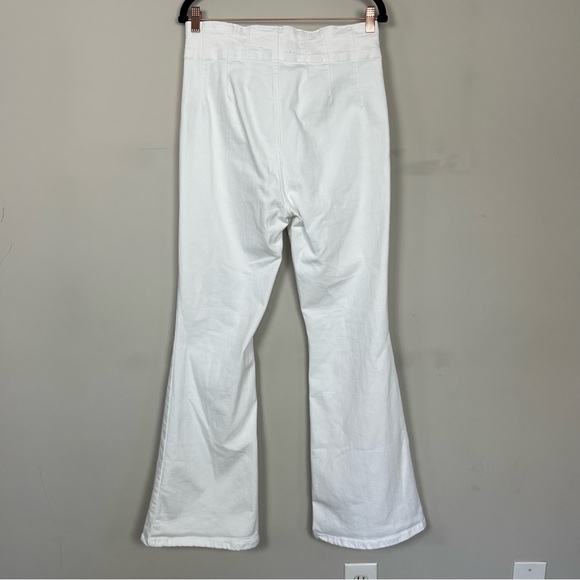 FREE PEOPLE WE THE FREE JAYDE FLARE JEANS WHITE SIZE 32 - Picture 12 of 13